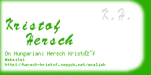 kristof hersch business card